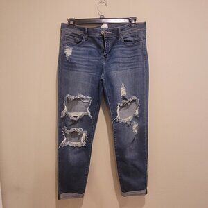 Sneak Peek Destroyed cuffed denim jeans Size 13